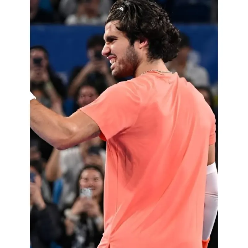 Japan Open Carlos Alcaraz Orange T-Shirt - Image 2