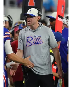 Joe Brady 2026 Buffalo Bills Short Sleeve Hooded T-Shirt