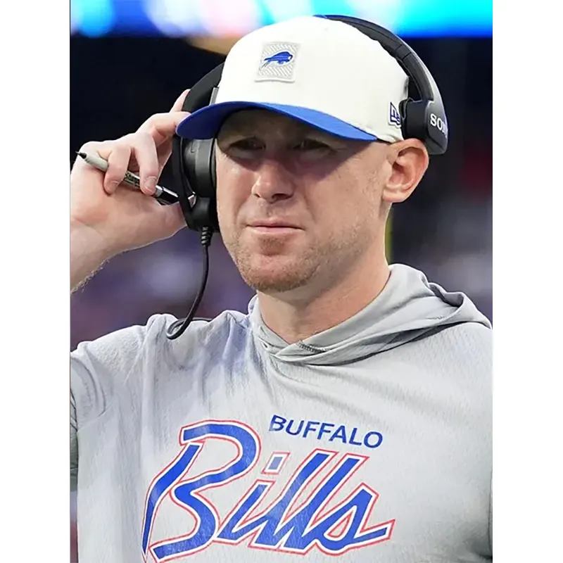 Joe Brady 2026 Buffalo Bills Short Sleeve Hooded T-Shirt - Image 4