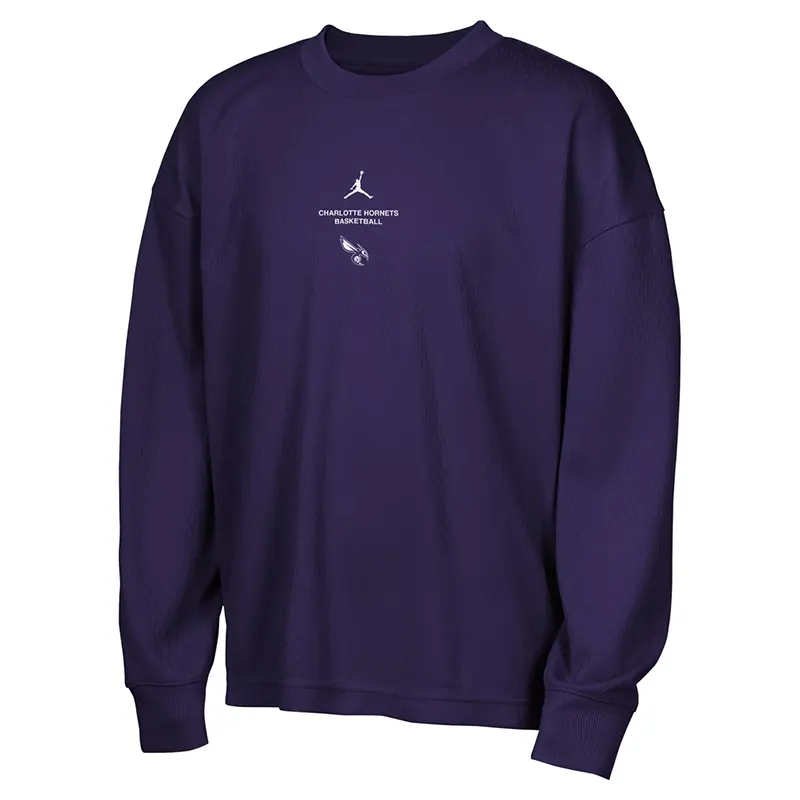 Jordan x NBA Charlotte Hornets 2026 Standard Issue Long Sleeve T-Shirt - Image 2
