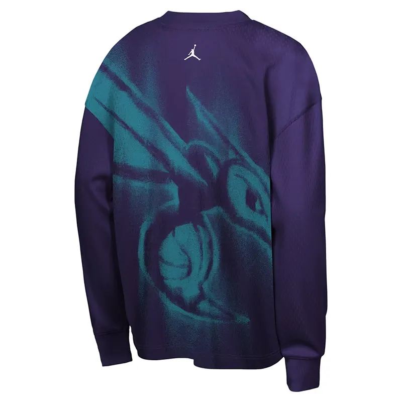 Jordan x NBA Charlotte Hornets 2026 Standard Issue Long Sleeve T-Shirt - Image 3