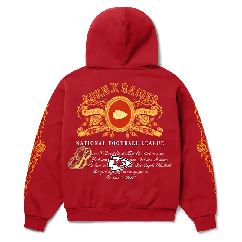 Kansas City Chiefs Born x Raised Crest Hoodie - Image 3