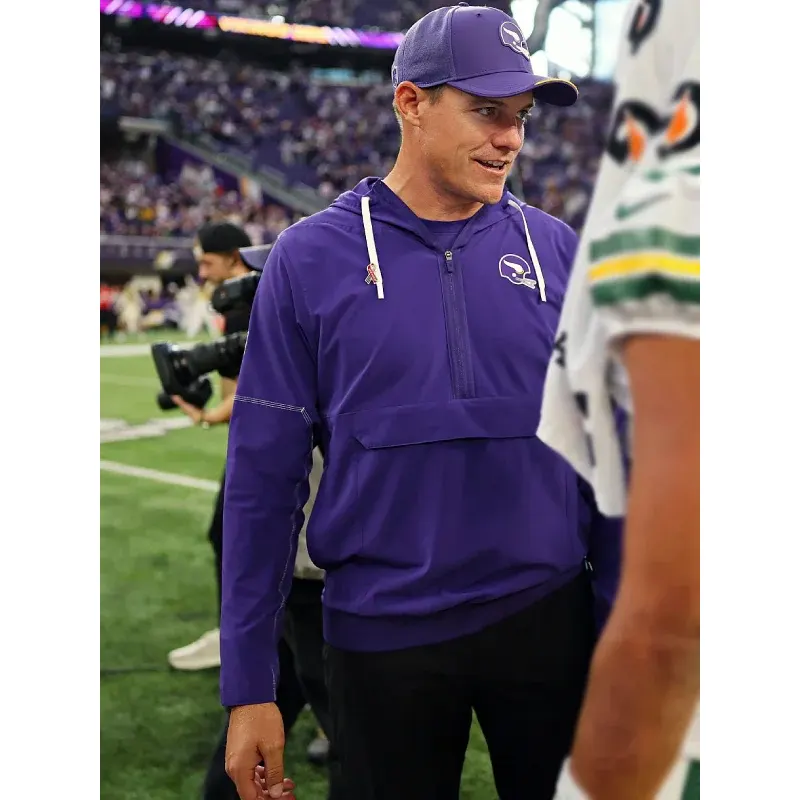 Kevin O'Connell 2026 Minnesota Vikings Hooded Anorak Jacket - Image 7