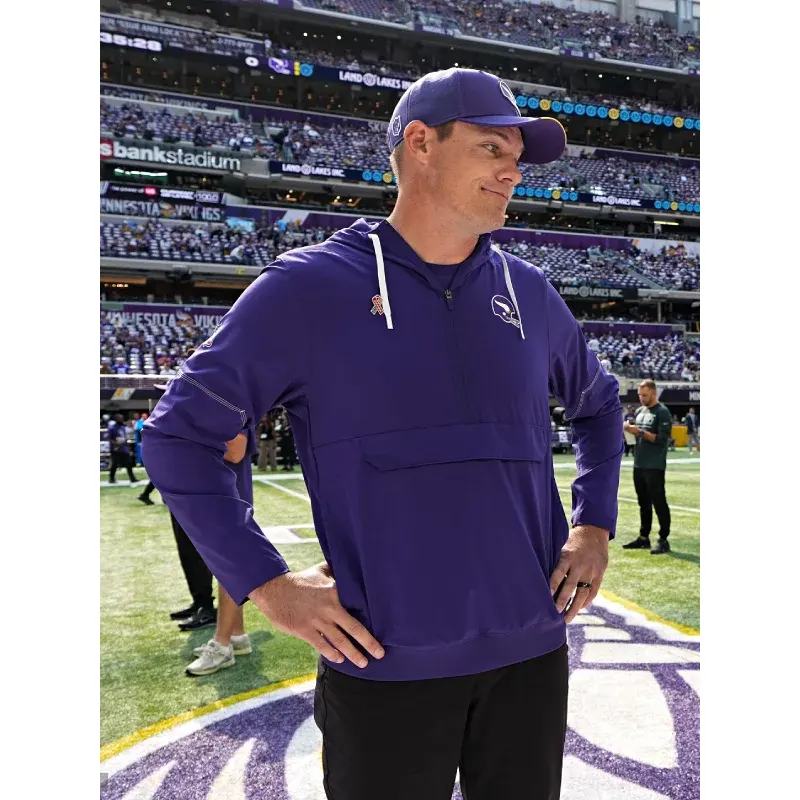 Kevin O'Connell 2026 Minnesota Vikings Hooded Anorak Jacket - Image 4