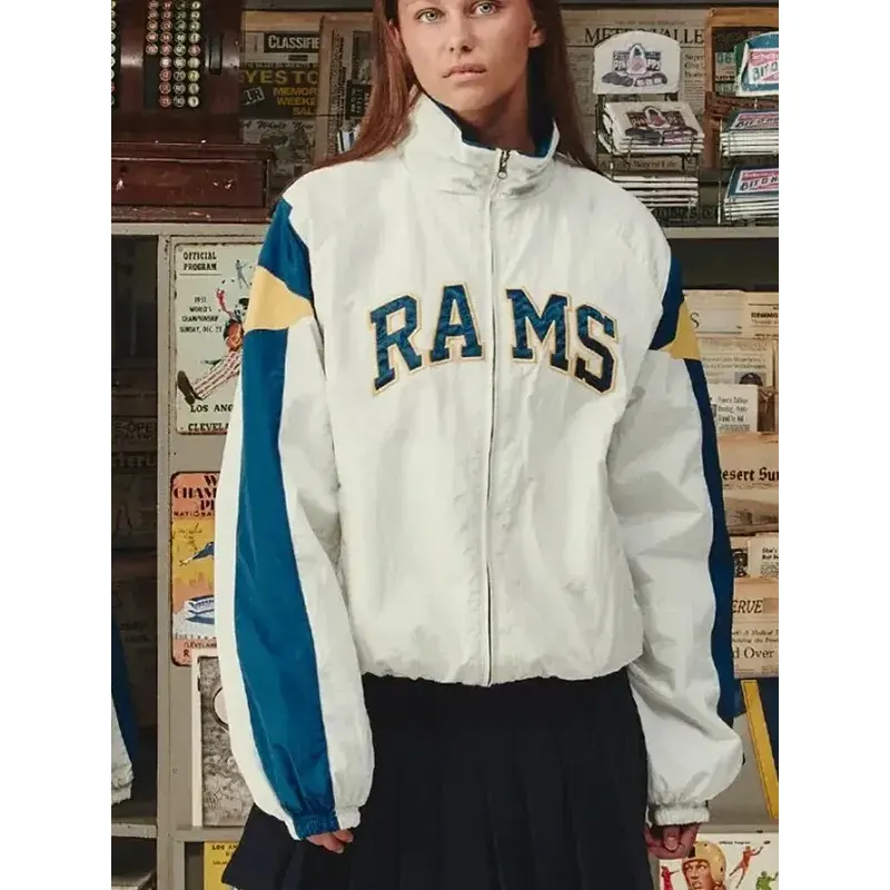 LA Rams x Elwood Retro Helmet Windbreaker Jacket - Image 2