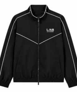 L/AB Diagonal Black Track Jacket