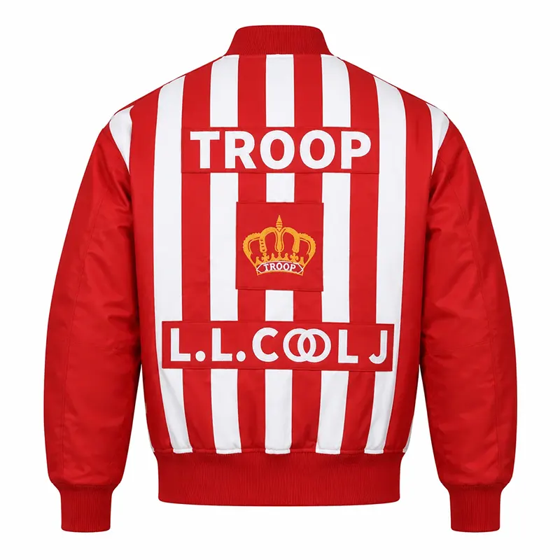 LL Cool J Troop Red Bomber Jacket - Image 2