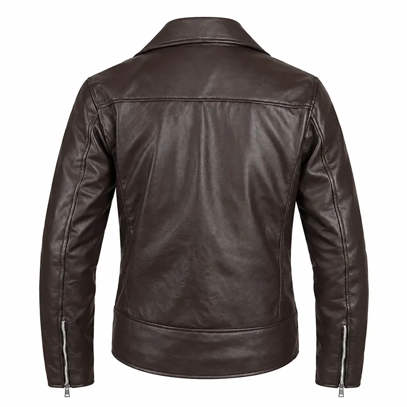 Lesley Manville Brown Leather Jacket - Image 2