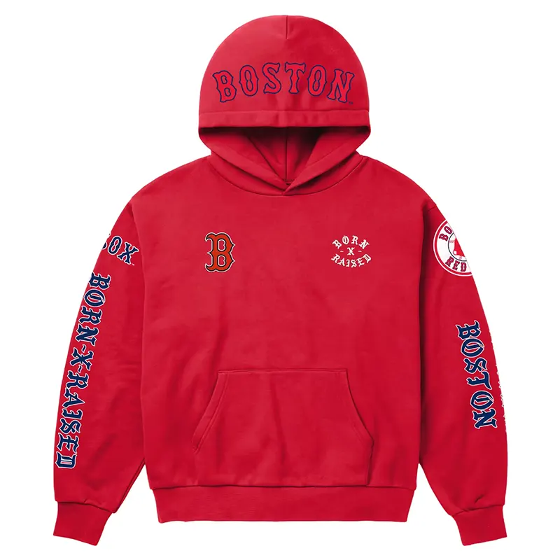 MLB Boston Red Sox Born x Raised Red Moneyball Hoodie - Image 2