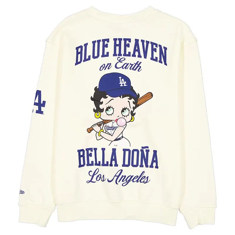 MLB Los Angeles Dodgers New Era x Bella Doña Betty Boop Blue Heaven Sweatshirt - Image 2
