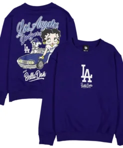 MLB Los Angeles Dodgers New Era x Bella Doña Betty Boop Car Sweatshirt