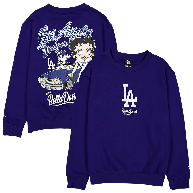 MLB Los Angeles Dodgers New Era x Bella Doña Betty Boop Car Sweatshirt