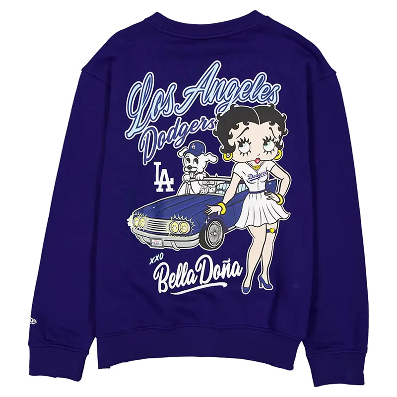MLB Los Angeles Dodgers New Era x Bella Doña Betty Boop Car Sweatshirt - Image 3