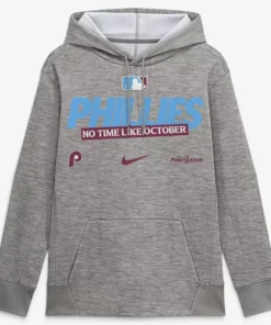 MLB Philadelphia Phillies Heather Gray Nike 2026 Postseason Hoodie