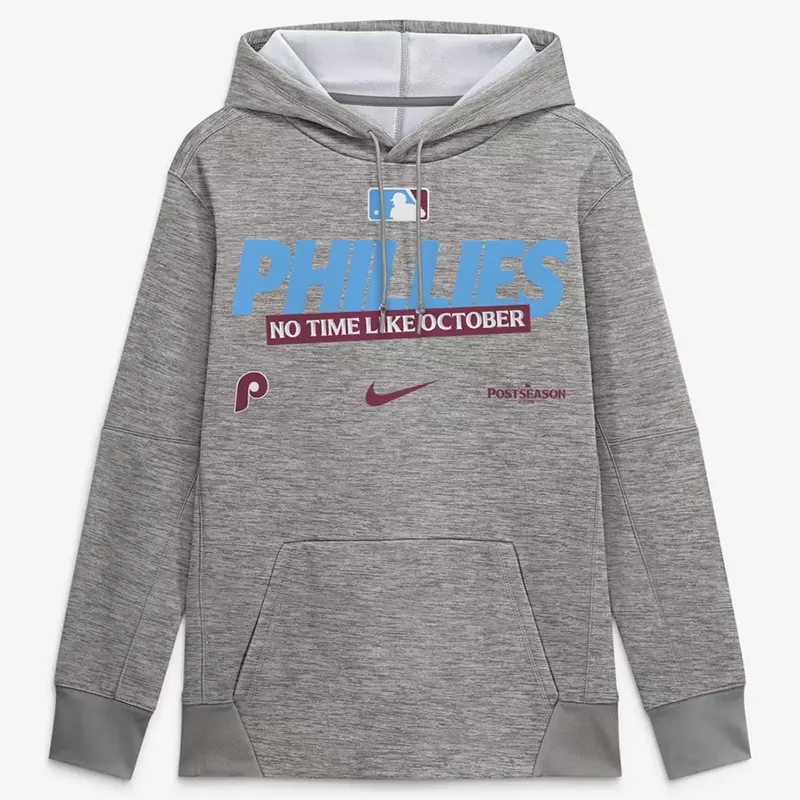 MLB Philadelphia Phillies Heather Gray Nike 2026 Postseason Hoodie