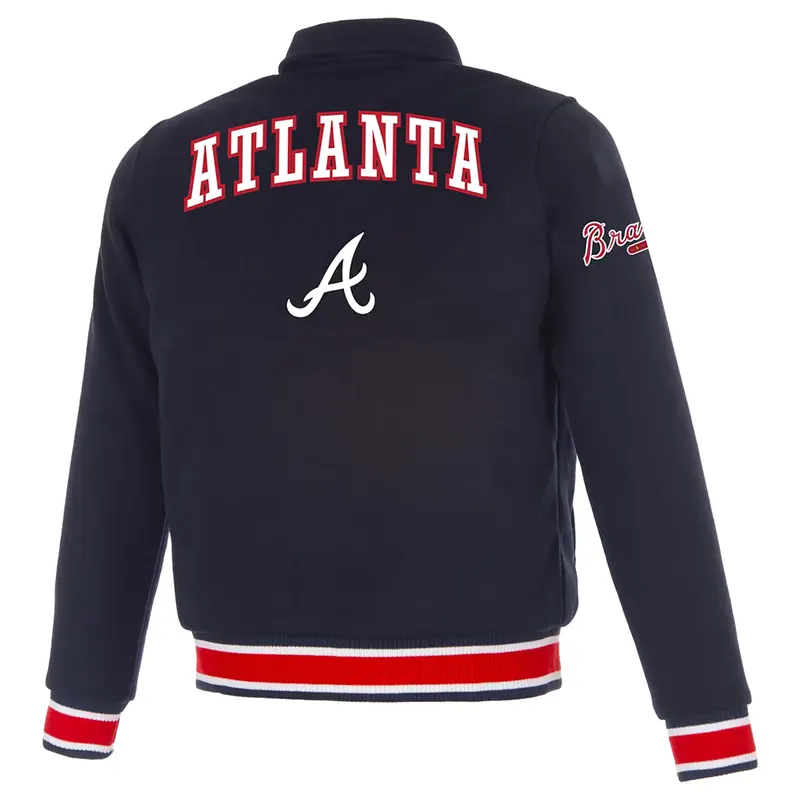MLB Women's Atlanta Braves JH Design Reversible Full-Snap Jacket - Image 3