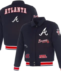 MLB Women's Atlanta Braves JH Design Reversible Full-Snap Jacket