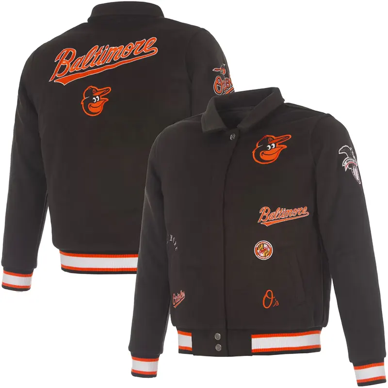 MLB Women's Baltimore Orioles JH Design Reversible Full-Snap Jacket