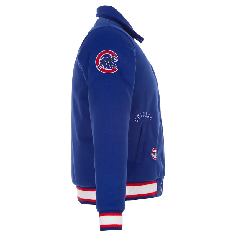 MLB Women's Chicago Cubs JH Design Royal Reversible Full-Snap Jacket - Image 5