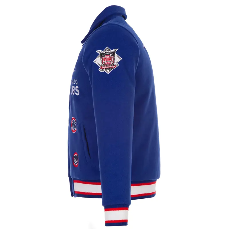 MLB Women's Chicago Cubs JH Design Royal Reversible Full-Snap Jacket - Image 4