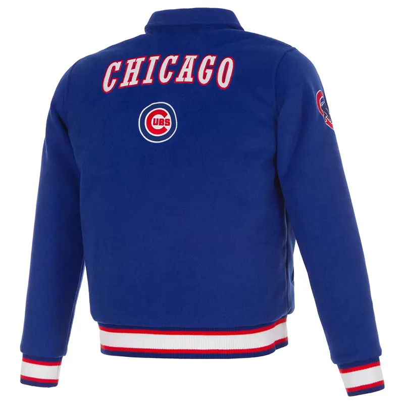 MLB Women's Chicago Cubs JH Design Royal Reversible Full-Snap Jacket - Image 3