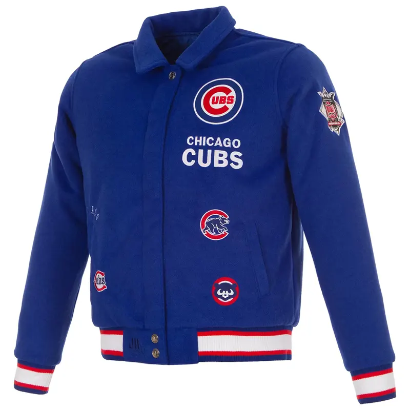 MLB Women's Chicago Cubs JH Design Royal Reversible Full-Snap Jacket - Image 2