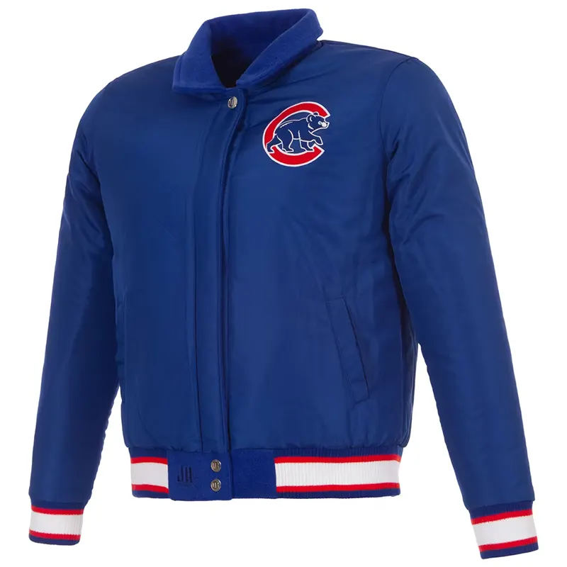 MLB Women's Chicago Cubs JH Design Royal Reversible Full-Snap Jacket - Image 6