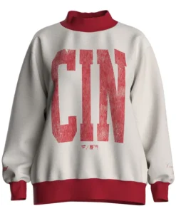 MLB Cincinnati Reds City Abbreviation Funnel Neck Sweatshirt
