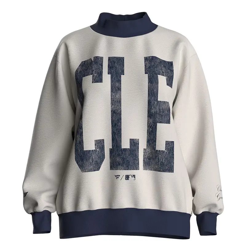 MLB Women's Cleveland Guardians Fanatics City Abbreviation Funnel Neck Sweatshirt