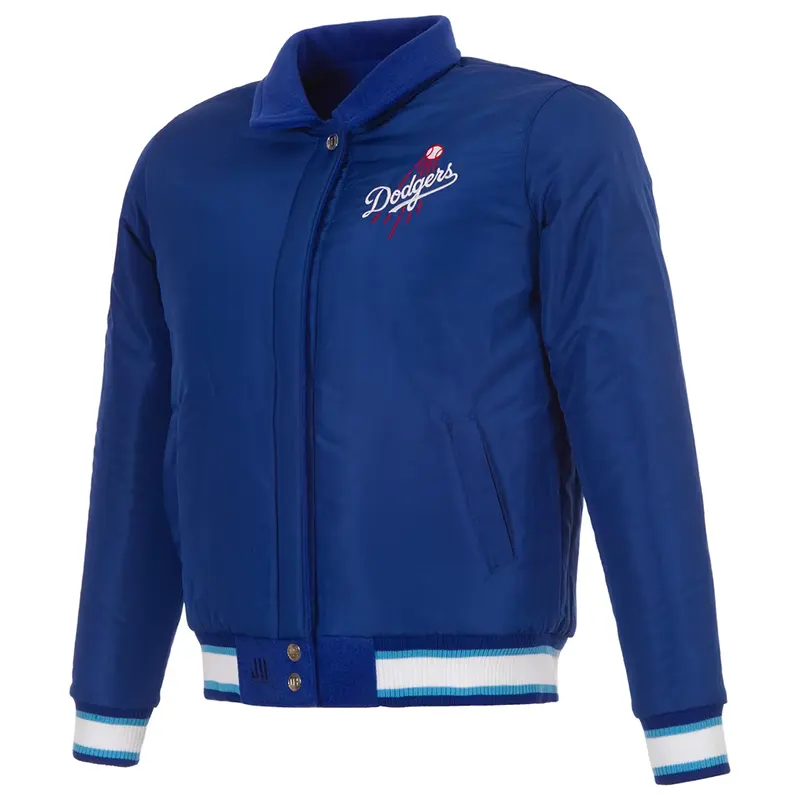 MLB Women's Los Angeles Dodgers JH Design Reversible Full-Snap Jacket - Image 6