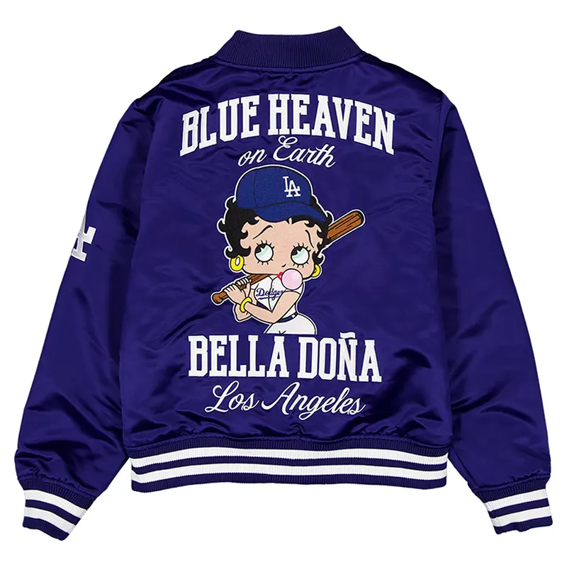 MLB Women's Los Angeles Dodgers New Era x Bella Doña Betty Boop Full-Snap Jacket - Image 3
