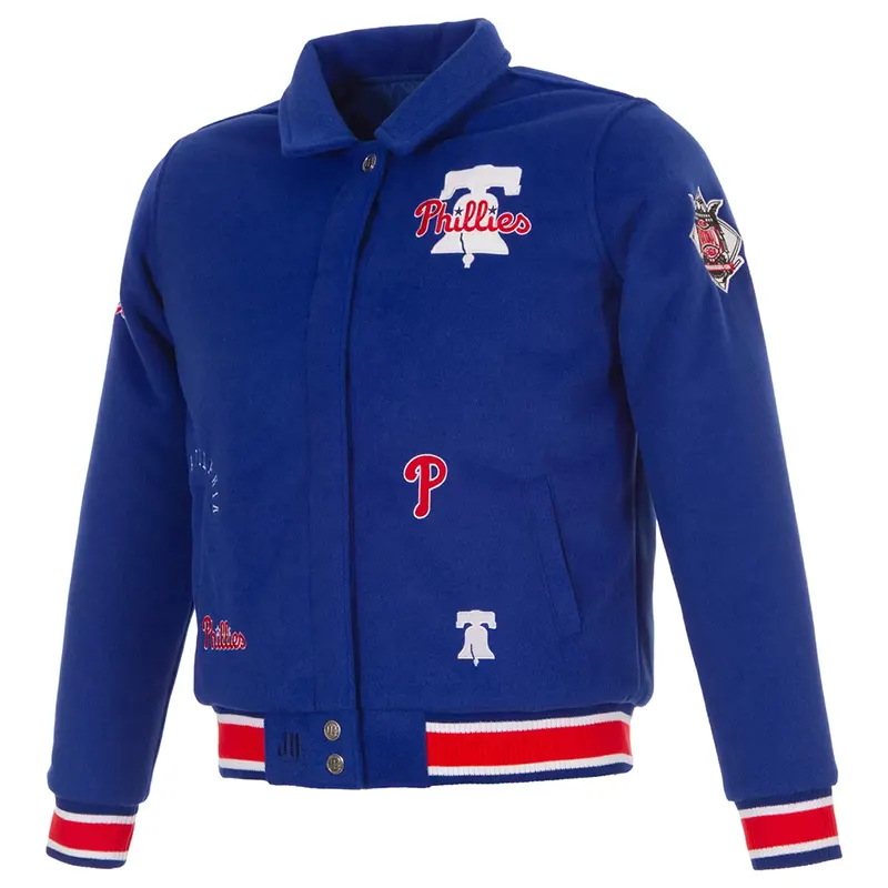 MLB Women's Philadelphia Phillies JH Design Reversible Full-Snap Jacket - Image 2