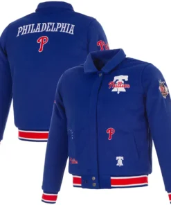 MLB Women's Philadelphia Phillies JH Design Reversible Full-Snap Jacket