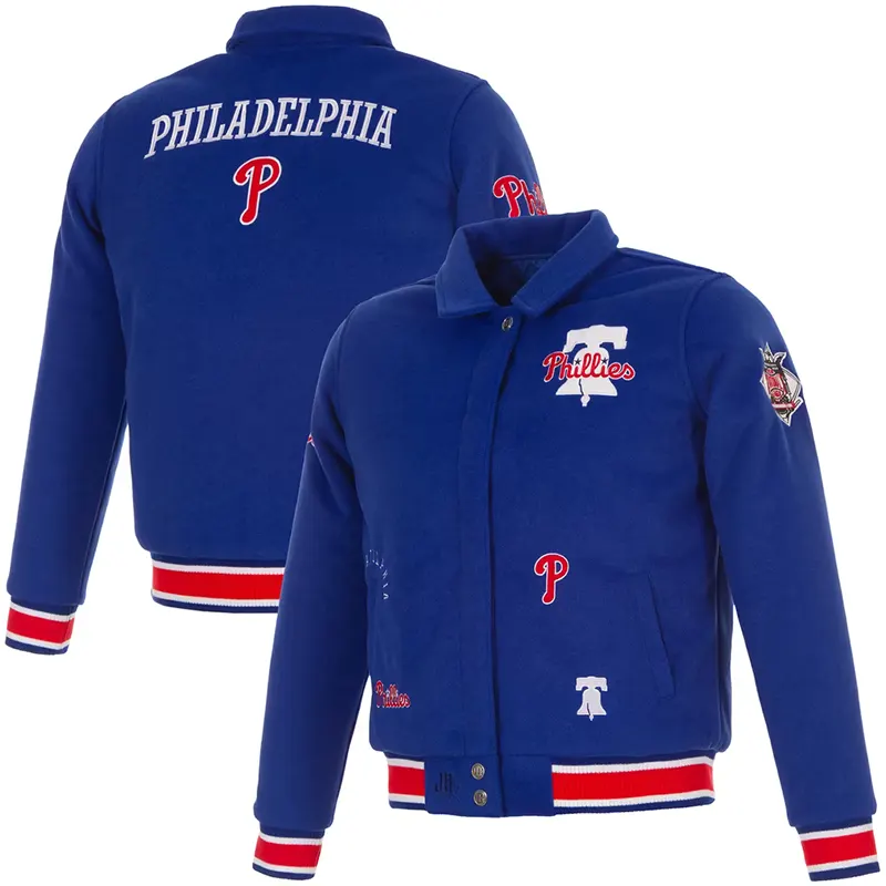 MLB Women's Philadelphia Phillies JH Design Reversible Full-Snap Jacket