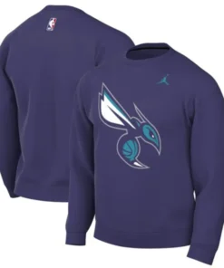 Men's Charlotte Hornets Jordan Brand Purple Statement Edition Sweatshirt