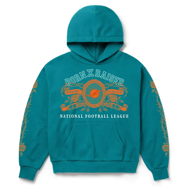 Miami Dolphins Born x Raised Crest Hoodie - Image 2