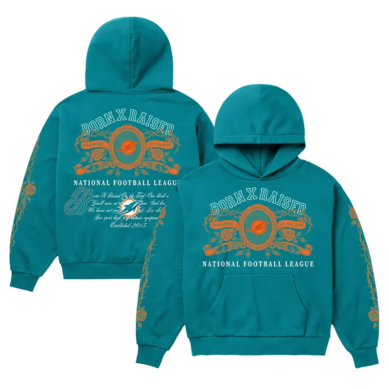 Miami Dolphins Born x Raised Crest Hoodie