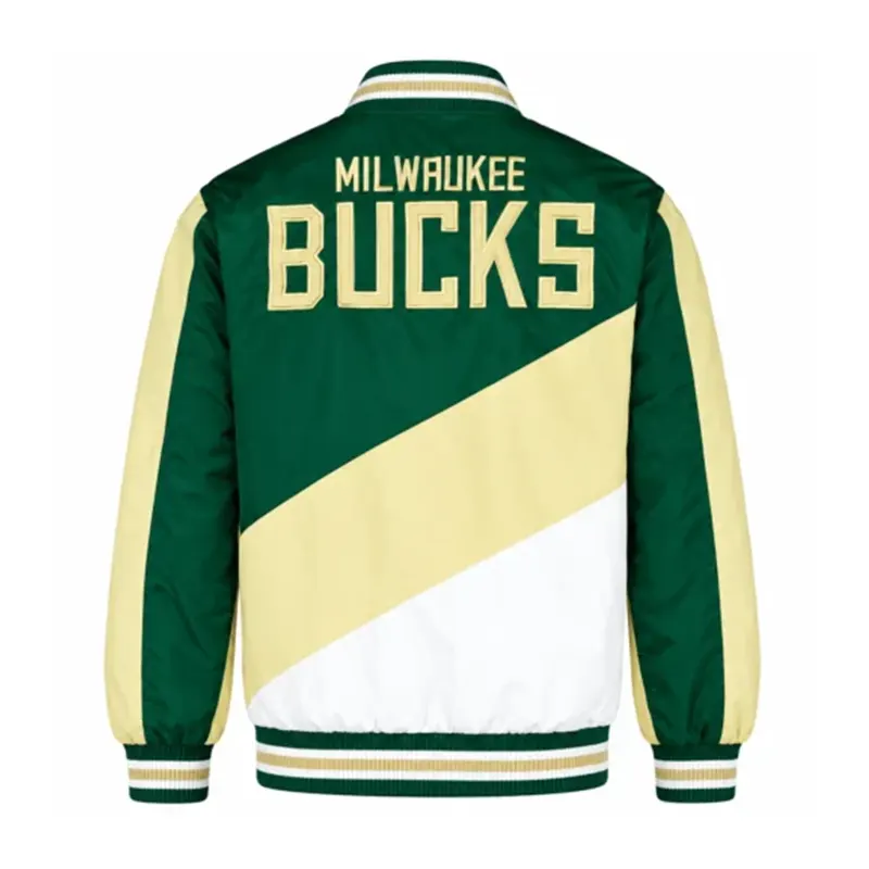 Milwaukee Bucks Hunter Green Varsity Jacket - Image 2
