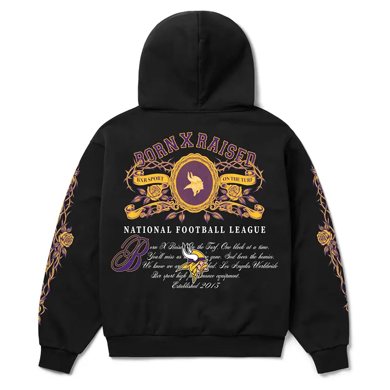 Minnesota Vikings Born x Raised Crest Hoodie - Image 3