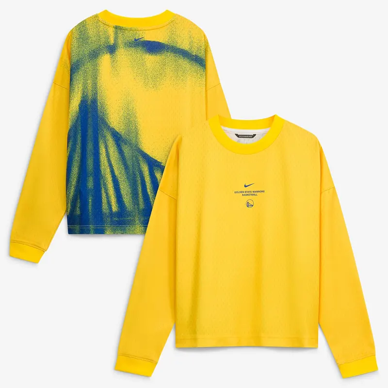 NBA x Nike Golden State Warriors Gold 2026 Standard Issue Practice Long Sleeve T-Shirt
