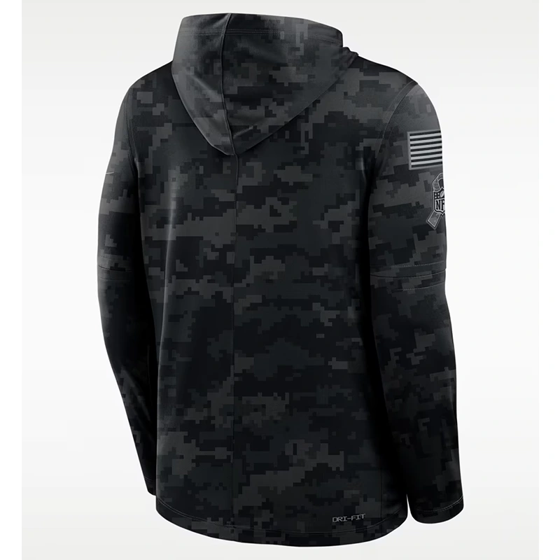 NFL Carolina Panthers Nike Salute to Service Sideline Long-Sleeve Hooded Top - Image 2