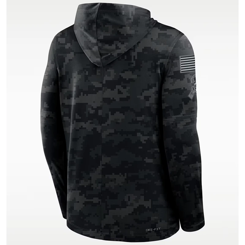 NFL Cincinnati Bengals Nike Salute to Service Sideline Long-Sleeve Hooded Top - Image 2