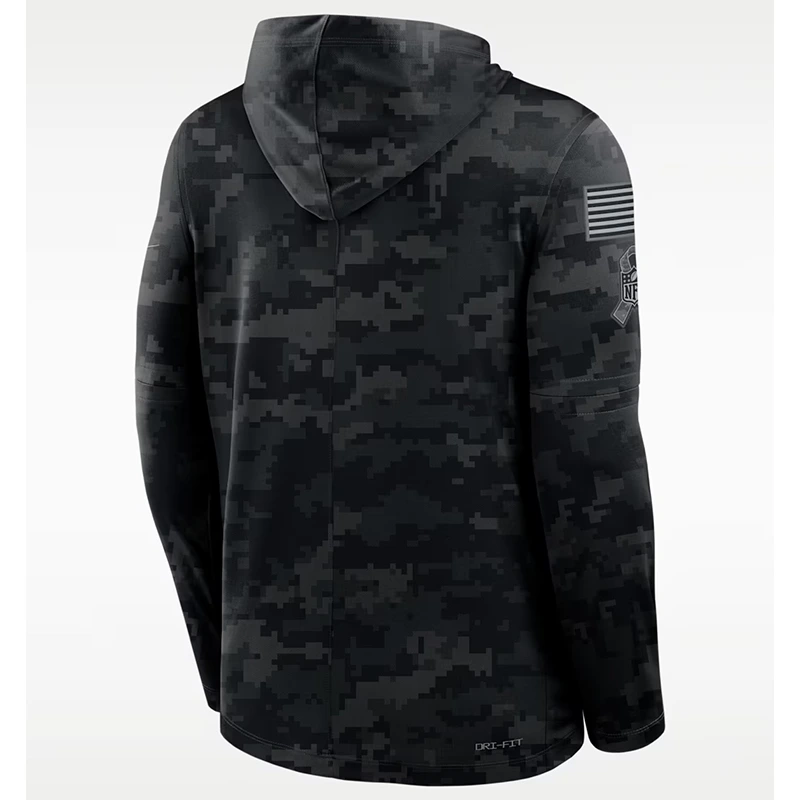 NFL Jacksonville Jaguars Nike Salute to Service Sideline Long-Sleeve Hooded Top - Image 2