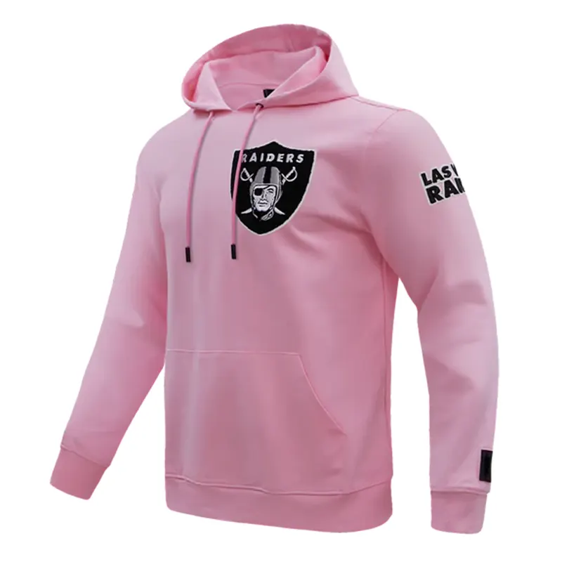 NFL Los Vegas Raiders Classic Chenille Pink Pullover Hoodie - Image 2
