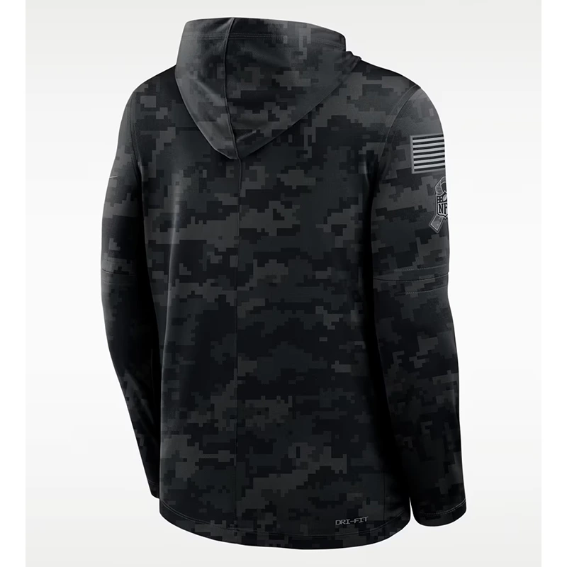 NFL Miami Dolphins Nike Salute to Service Sideline Long-Sleeve Hooded Top - Image 2