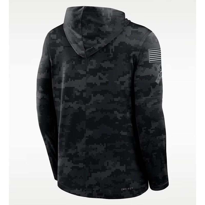 NFL New Orleans Saints Nike Salute to Service Sideline Long-Sleeve Hooded Top - Image 2