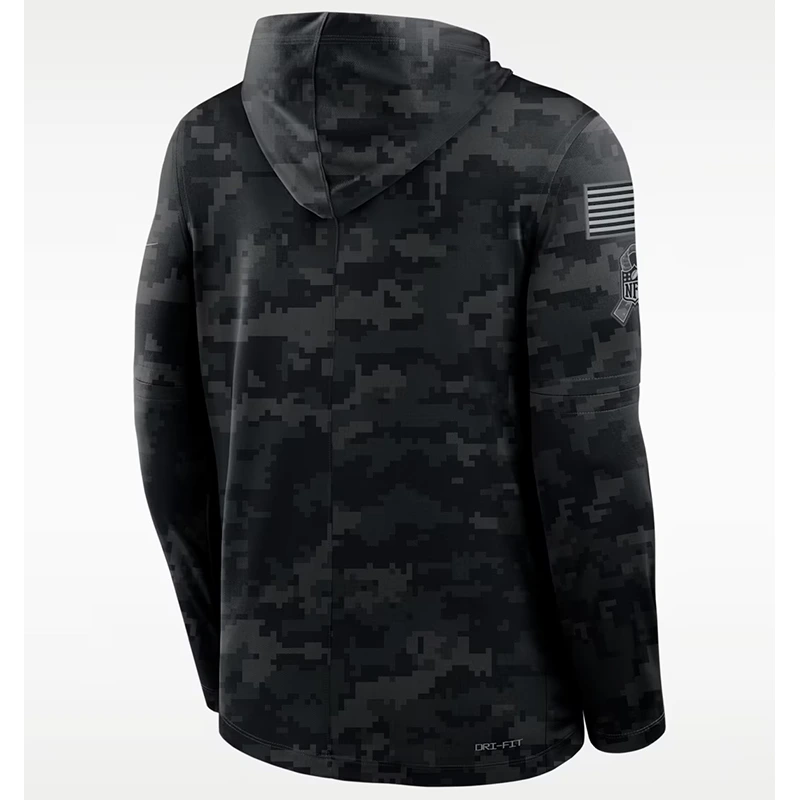 NFL Seattle Seahawks Nike Salute to Service Sideline Long-Sleeve Hooded Top - Image 2
