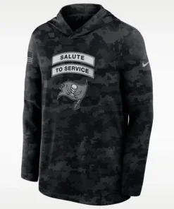 NFL Tampa Bay Buccaneers Nike Salute to Service Sideline Long-Sleeve Hooded Top