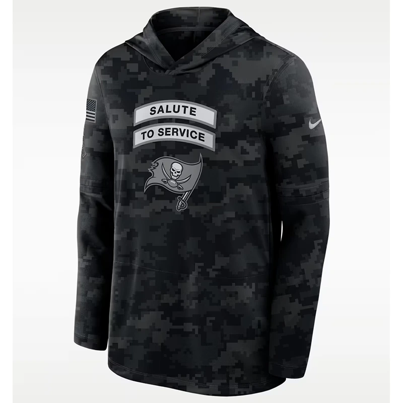 NFL Tampa Bay Buccaneers Nike Salute to Service Sideline Long-Sleeve Hooded Top