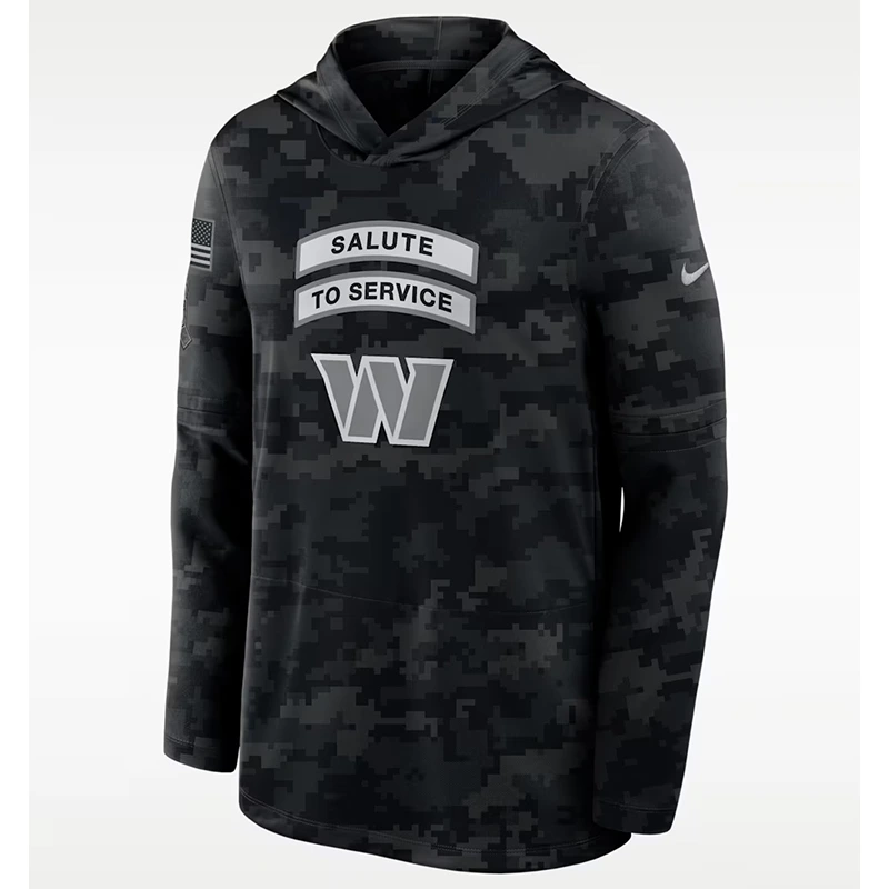 NFL Washington Commanders Nike Salute to Service Sideline Long-Sleeve Hooded Top